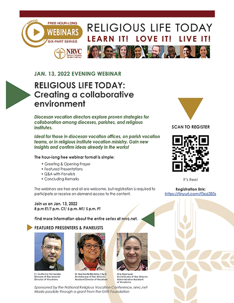 Religious Life Today webinar Jan. 13